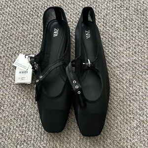 Zara Mesh Mary Janes
